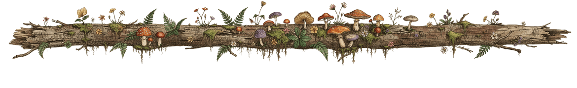 Botanical divider - fallen log